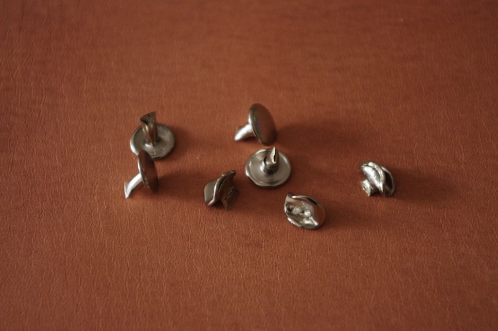 Ped's & Ro Leather Blog Tutorial Removing 'Quickset' Rivet